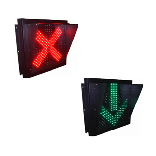 FLECHA VERDE - CRUZ ROJA - 600 x 600 mm.