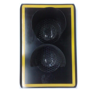 SEMÁFORO DE CHAPA - 2 ASPECTOS 200 MM.